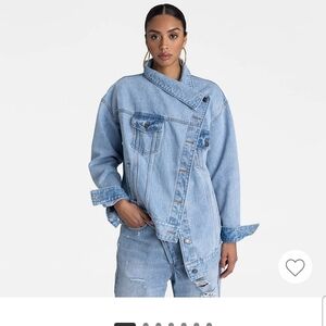 NWT kbb By Kahlana Asymmetrical Denim Jacket
